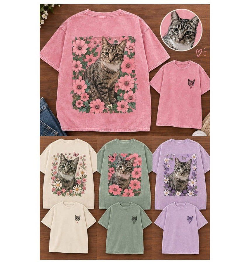 Camiseta Acid Wash con tu mascota