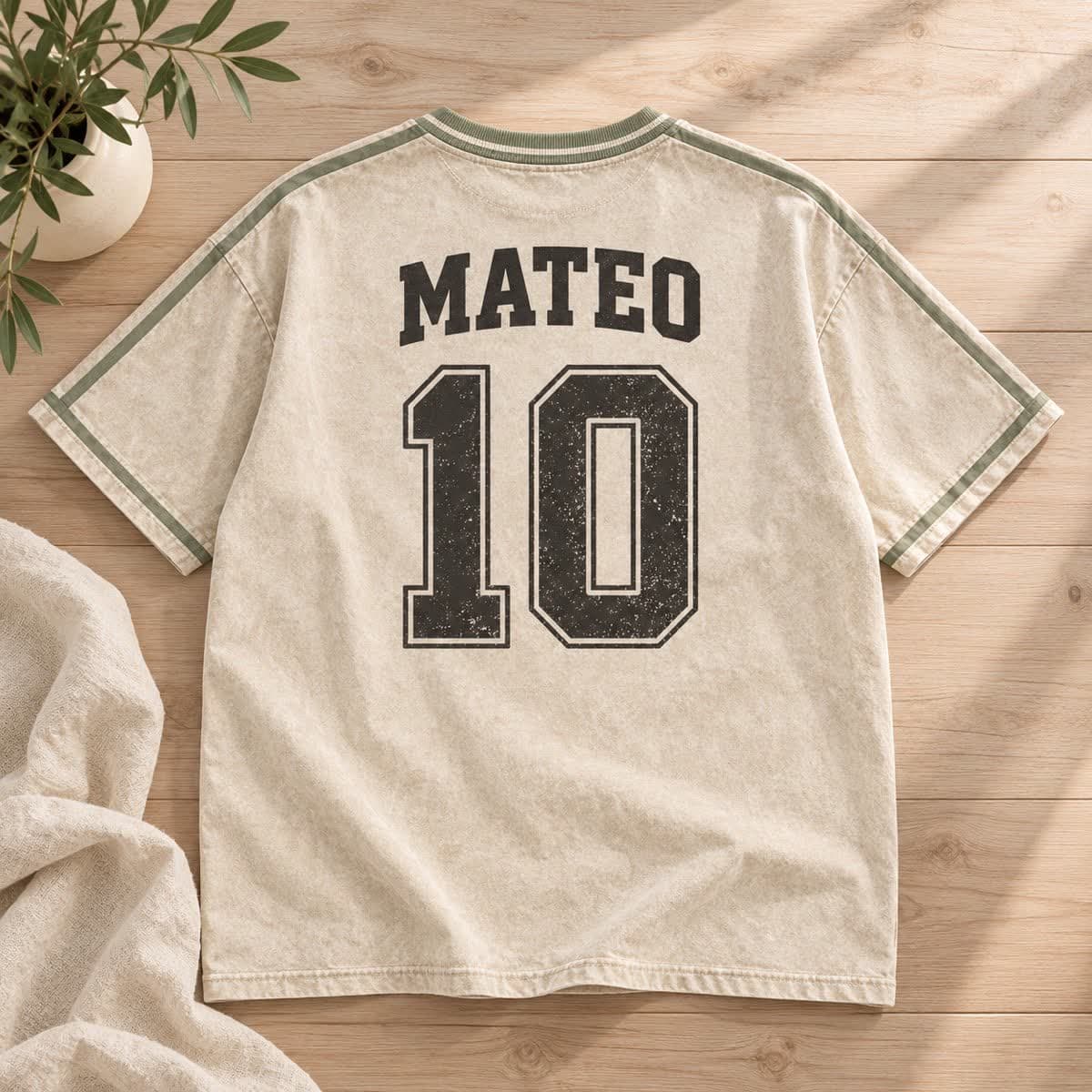 Camiseta de fútbol personalizada con nombre y número