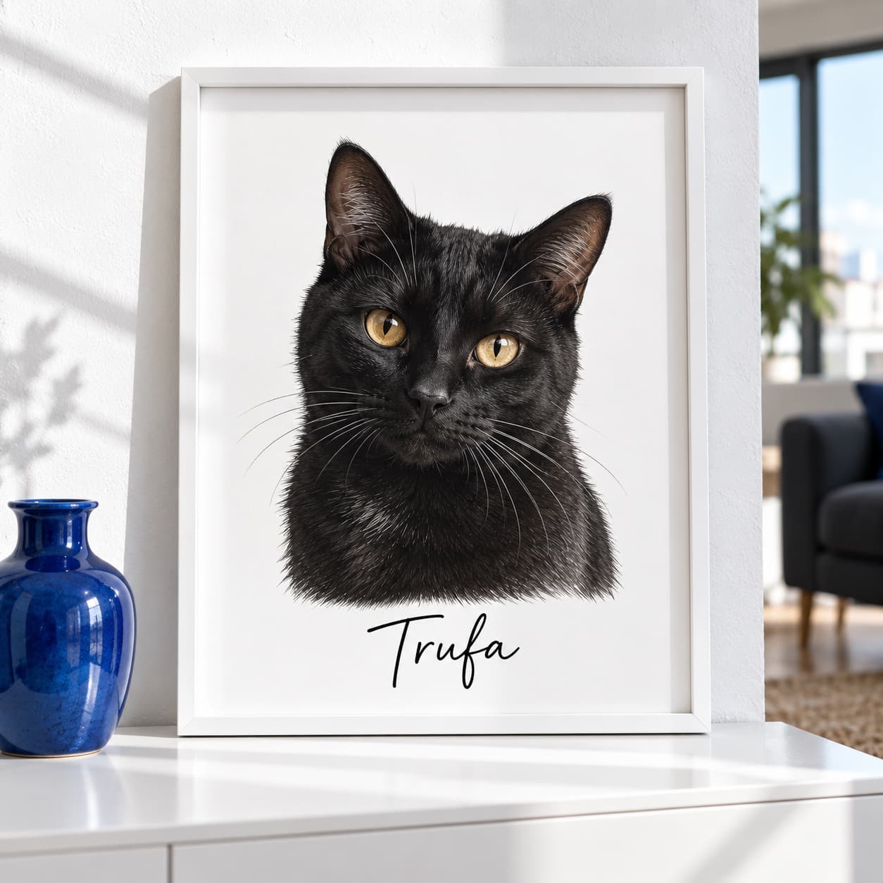 Pet portrait frame